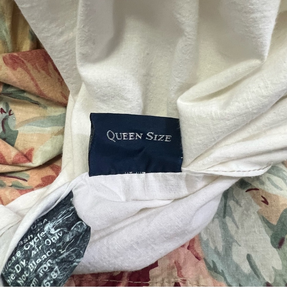 Vintage Ralph Lauren Elsa Grasslands Floral Queen Dust Ruffle Bed Skirt - Picture 7 of 8